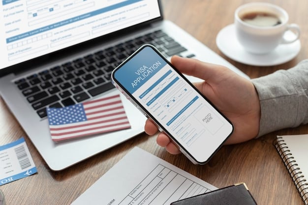 A close-up of a smartphone displaying a state unemployment agency website, with key dates and benefit information clearly visible. The person is actively reviewing the details on the screen.