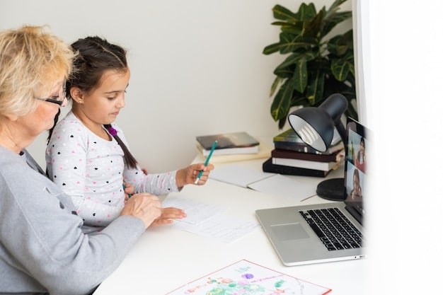 A parent and child filling out a healthcare application form at a desk, emphasizing the application process for SCHIP/CHIP.
