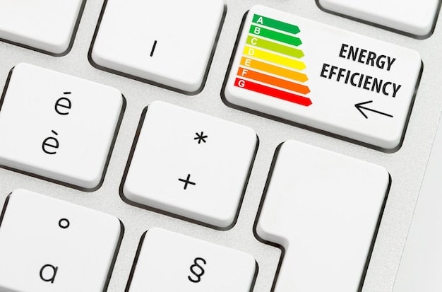 A close-up of an energy efficiency sticker on a new refrigerator, highlighting the estimated annual energy consumption and cost savings.