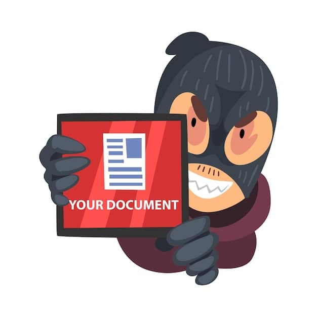 A person shredding a document with personal information on it, symbolizing identity theft prevention.
