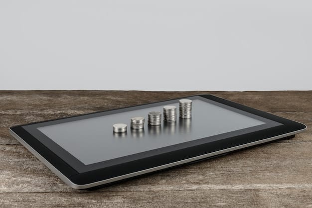A digital tablet displaying a budgeting app with various expense categories and debt repayment progress. The scene should focus on financial planning and management.
